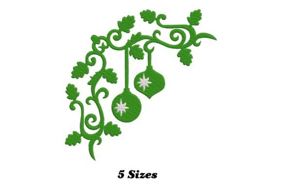 Christmas Leaf Embroidery Design