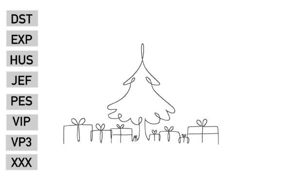 Christmas Tree Line Art