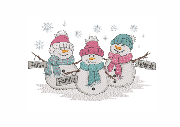 Cute Trio Snowman