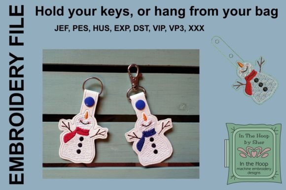 Happy Snowman Key Fob