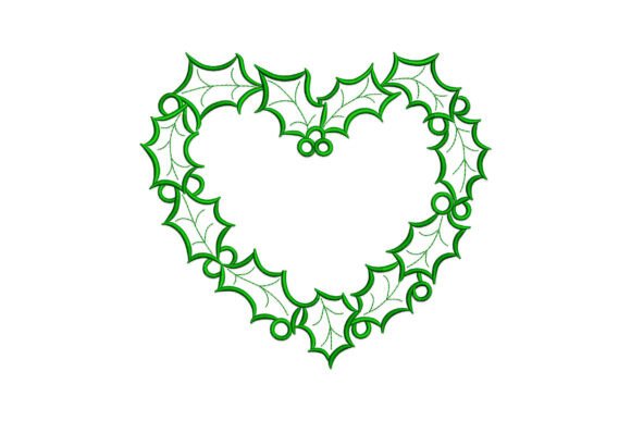 Heart-shaped Holly Wreath